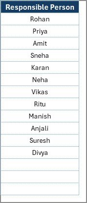 List Sheet Tab