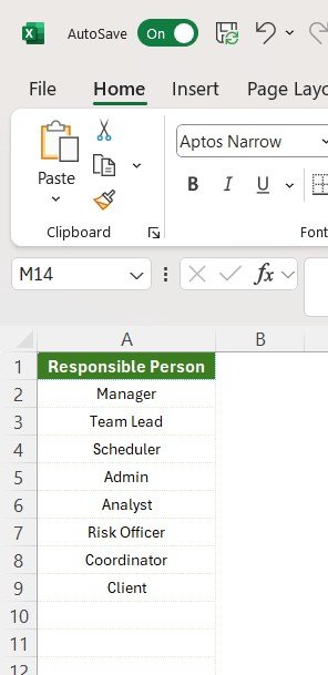 List Sheet Tab