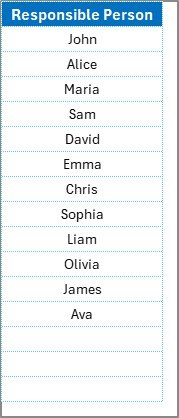 List Sheet