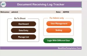 Document Receiving Log Tracker in Excel - PK: An Excel Expert
