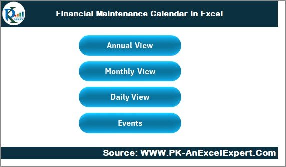 Financial Maintenance Calendar in Excel