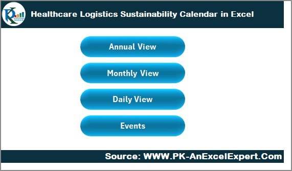 Healthcare Logistics Sustainability Calendar in Excel