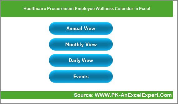 Healthcare Procurement Employee Wellness Calendar in Excel