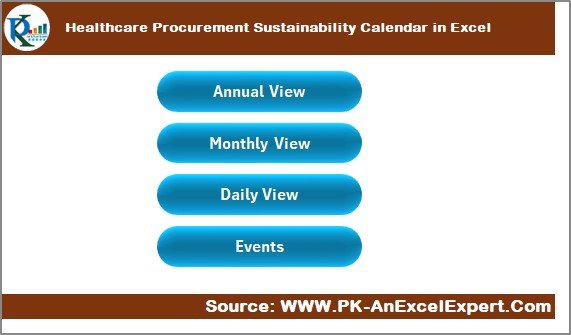 Healthcare Procurement Sustainability Calendar in Excel 