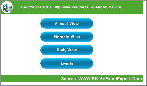 Healthcare R&D Employee Wellness Calendar in Excel