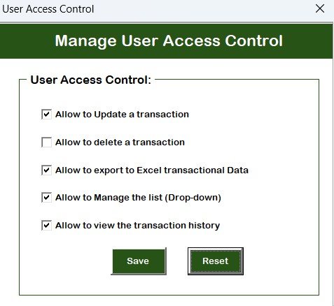 Manage User Access Control