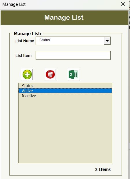 Manage List