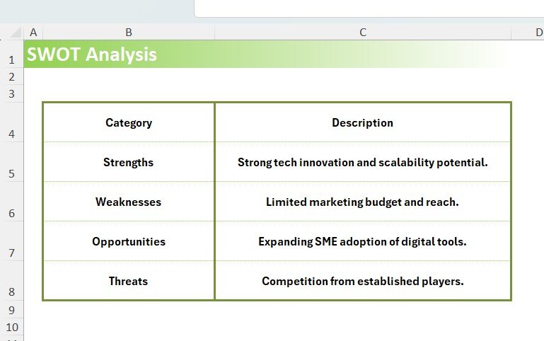  SWOT Analysis