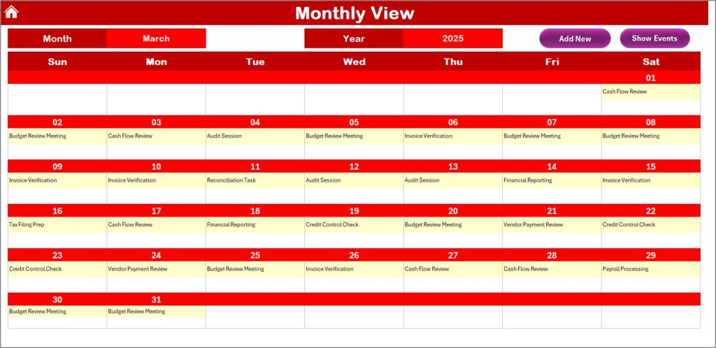 Financial Staff Duty Calendar in Excel - PK: An Excel Expert