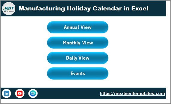 Manufacturing Holiday Calendar in Excel