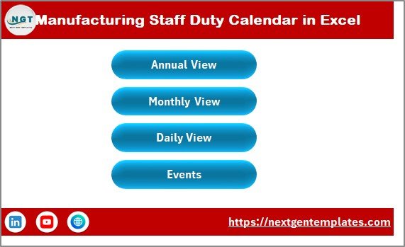 Manufacturing Staff Duty Calendar in Excel