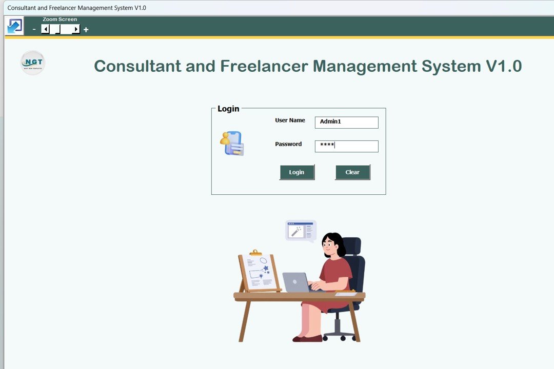 Consultant and Freelancer Management System V1.0 in Excel VBA