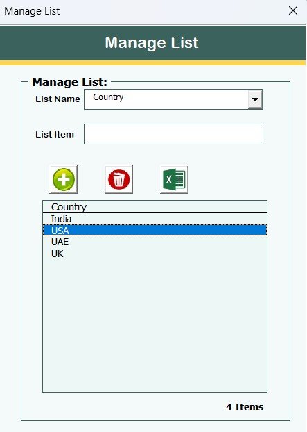 Manage List