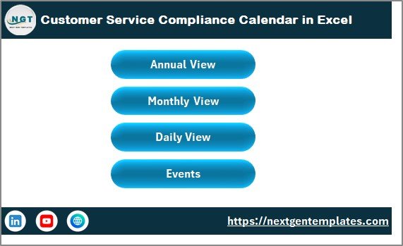 Customer Service Compliance Calendar in Excel