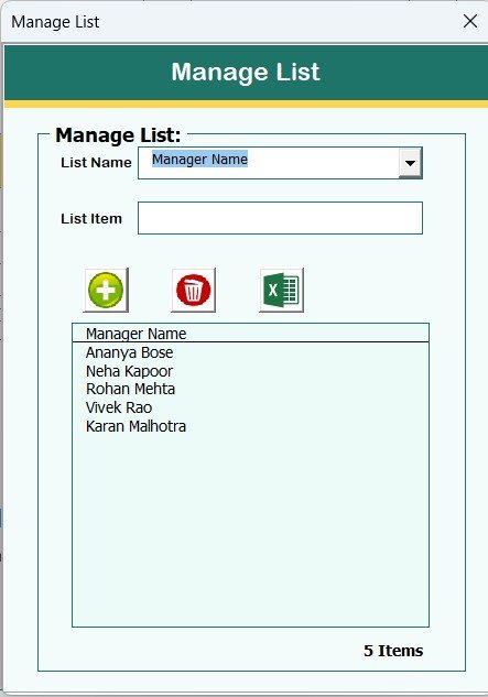 Manage List