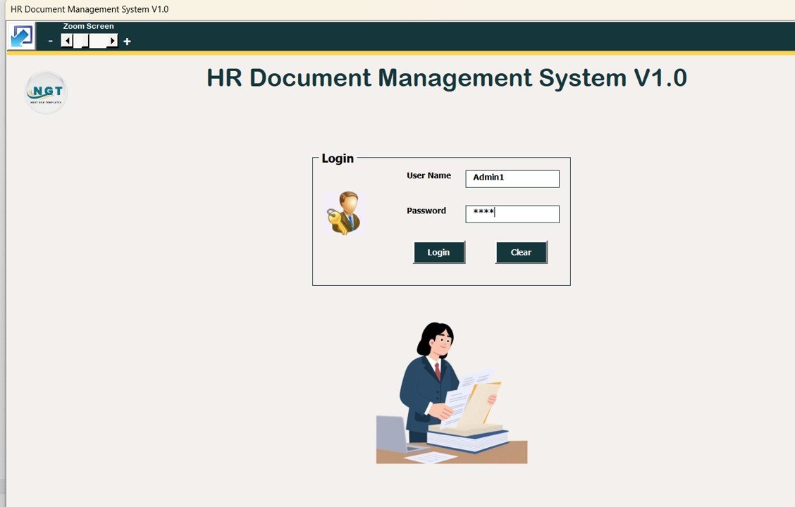 HR Document Management System V1.0 in Excel VBA