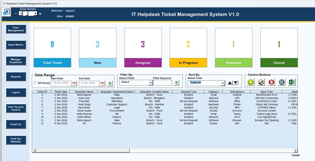 IT Helpdesk Ticket Management System