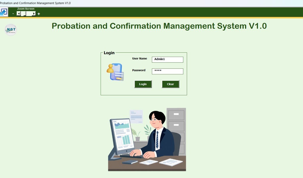 Probation and Confirmation Management System V1.0 in Excel VBA