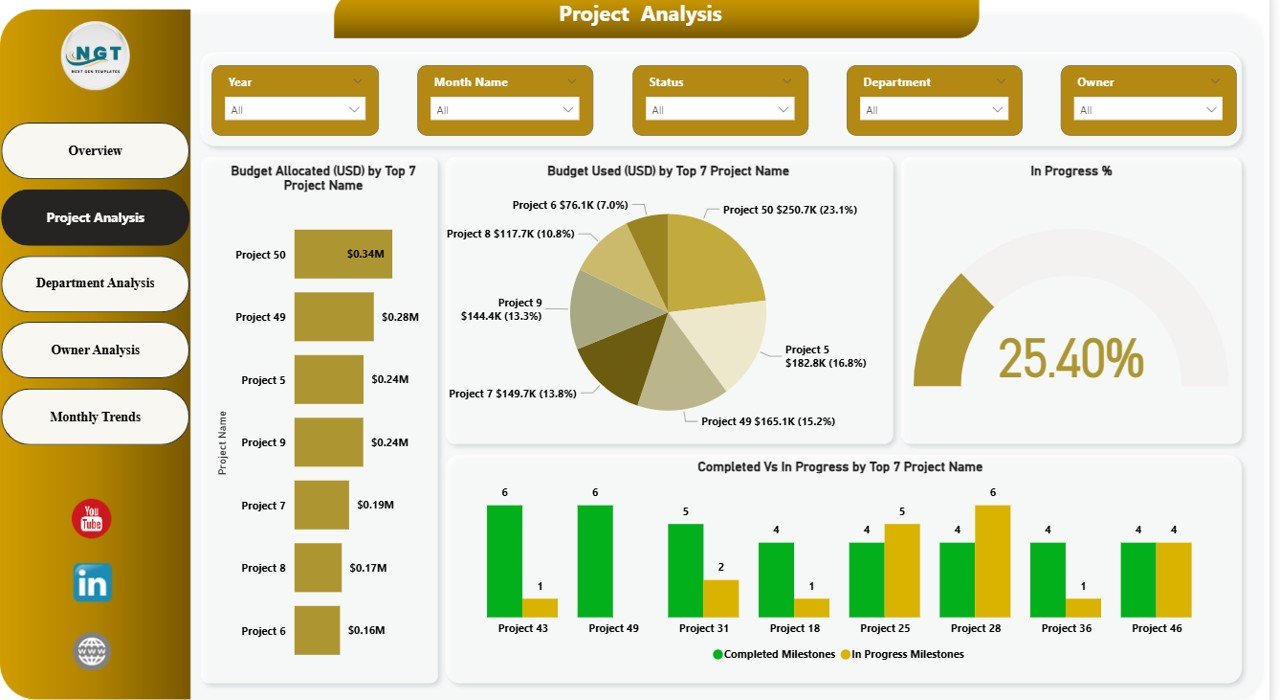 Project Analysis Page