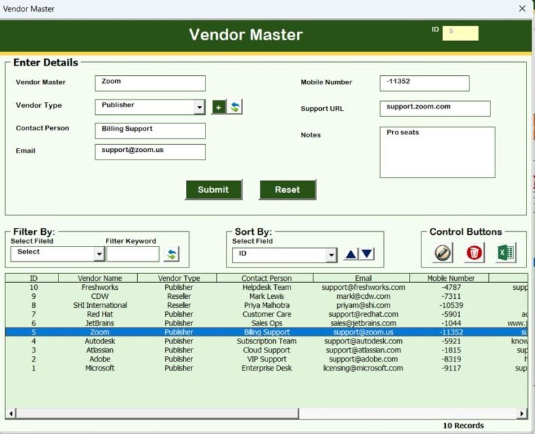 Software License Management System V1.0 - PK: An Excel Expert