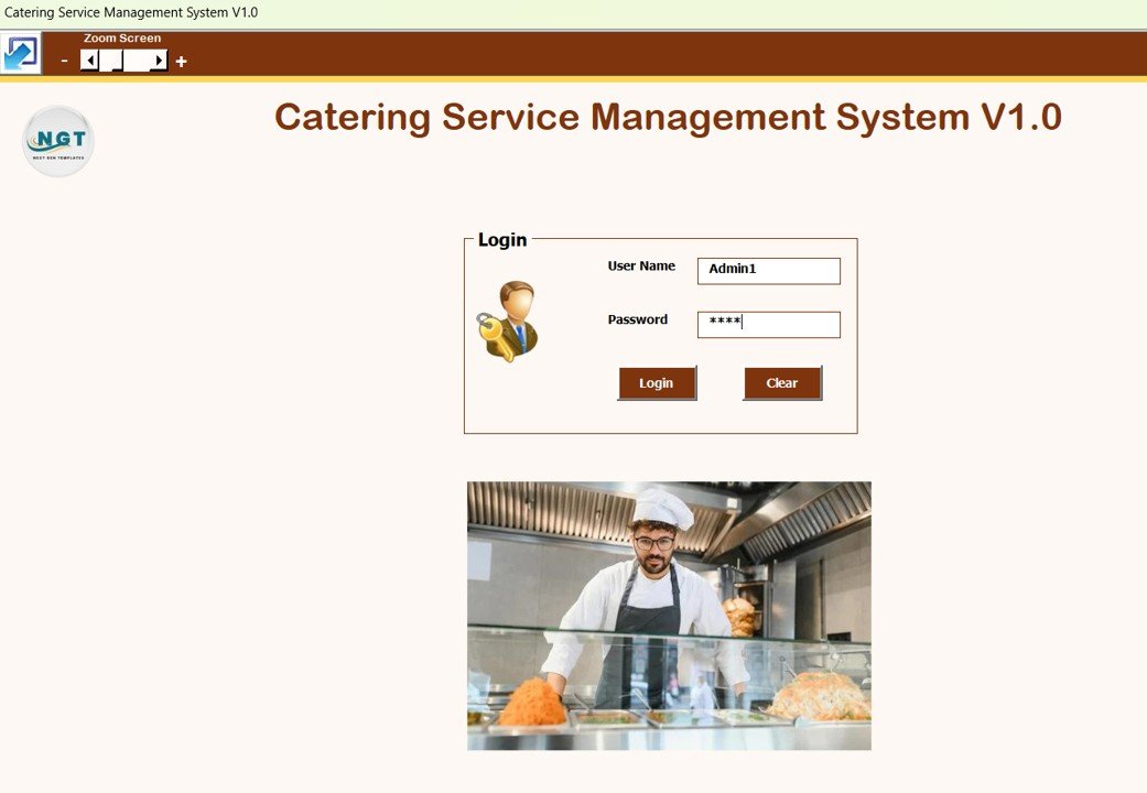 Catering Service Management System V1.0 in Excel VBA
