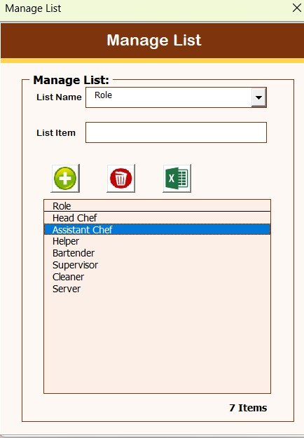 Manage List