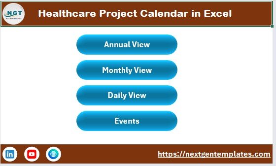 Healthcare Project Calendar in Excel