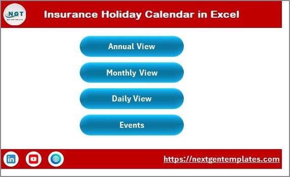 Insurance Holiday Calendar in Excel