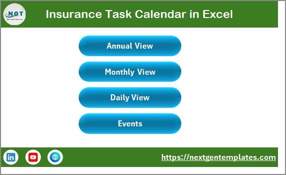 Insurance Task Calendar in Excel