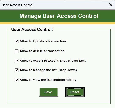 Manage User Access Control