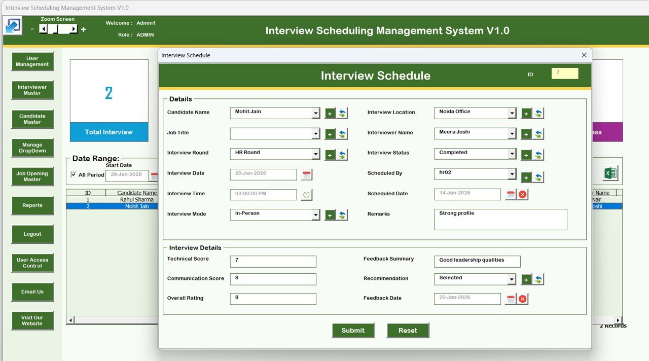 Interview Scheduling Management
