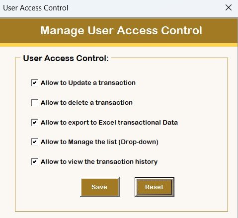 Manage User Access Control