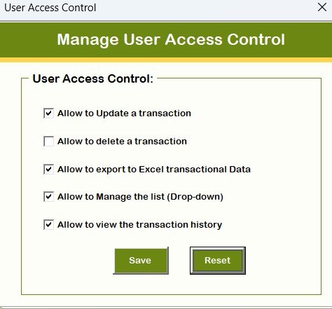 Manage User Access Control