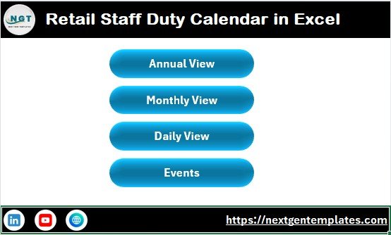 Retail Staff Duty Calendar in Excel