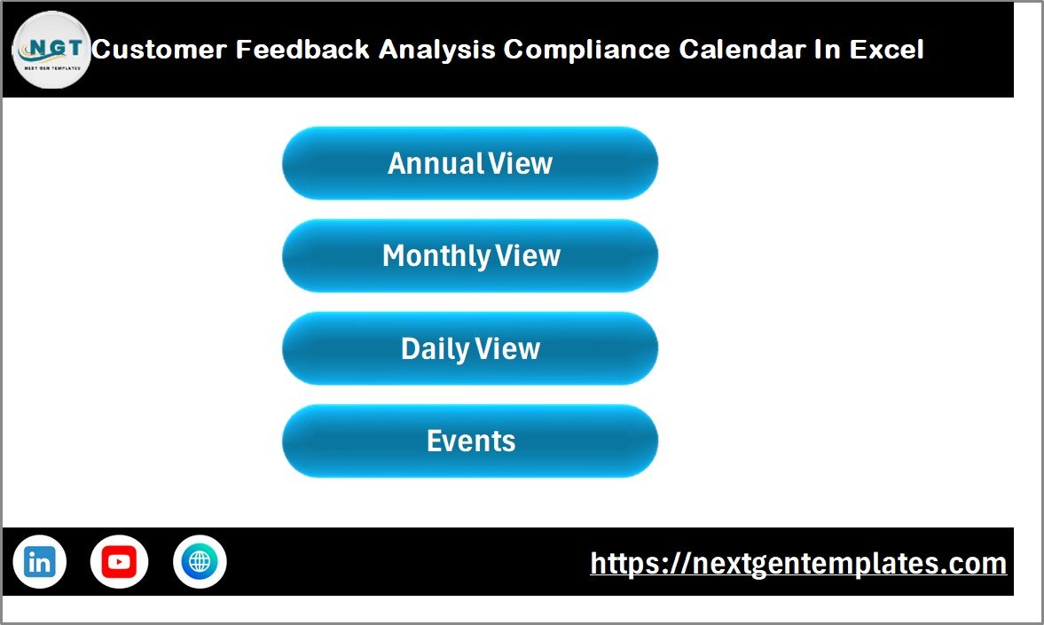 Customer Feedback Analysis Compliance Calendar in Excel