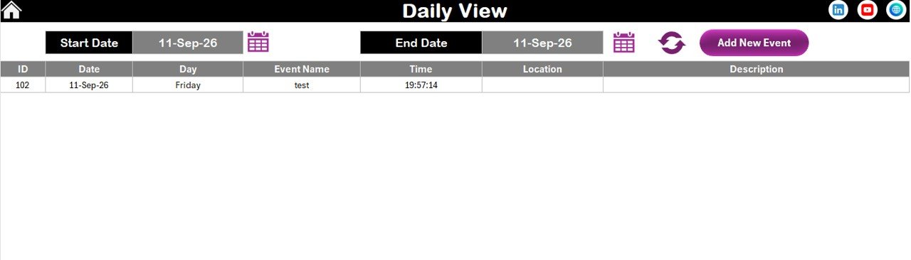 Daily View Sheet