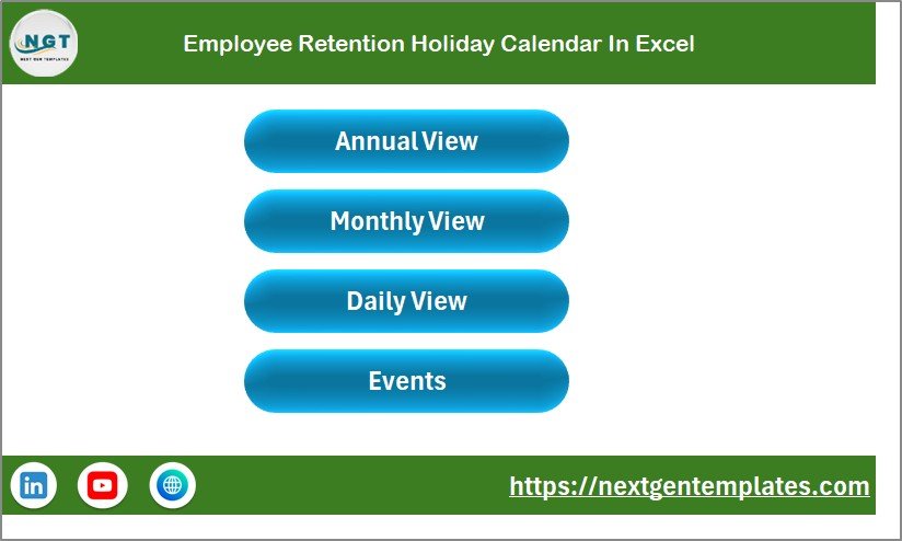 Employee Retention Holiday Calendar In Excel
