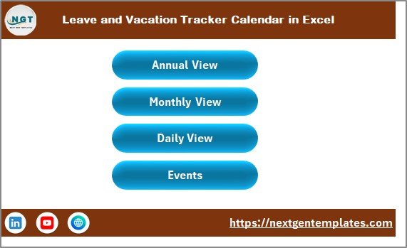 Leave and Vacation Tracker Calendar in Excel