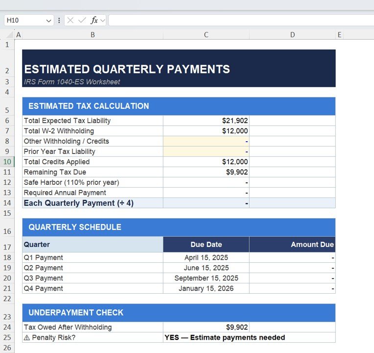 Estimated Quarterly Payments