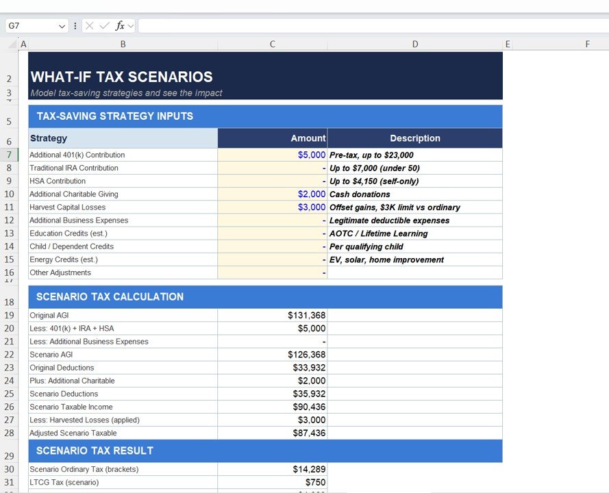 What-If Tax Scenarios
