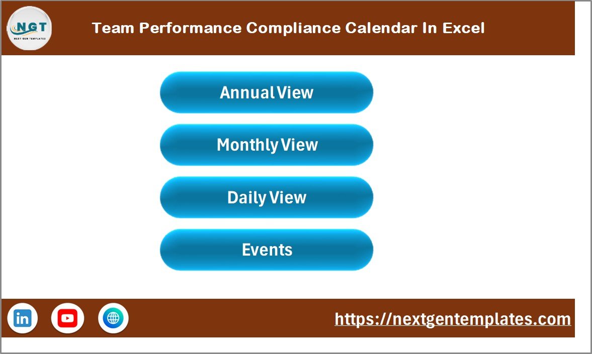 Team Performance Compliance Calendar in Excel