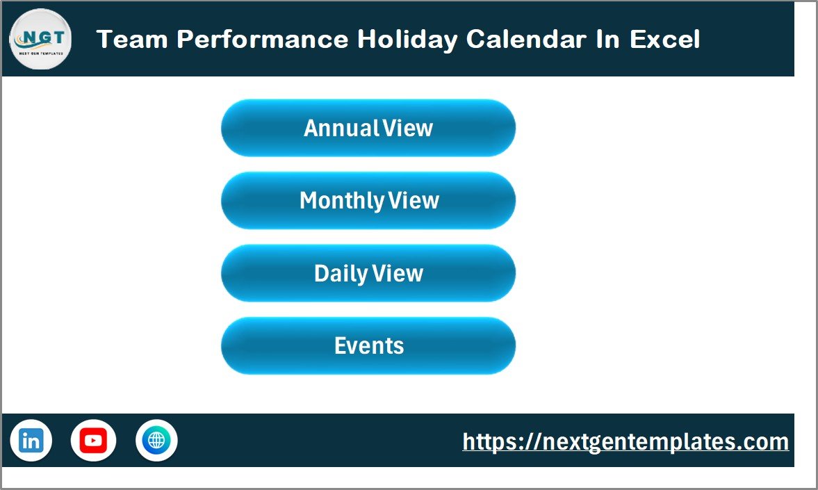 Team Performance Holiday Calendar in Excel
