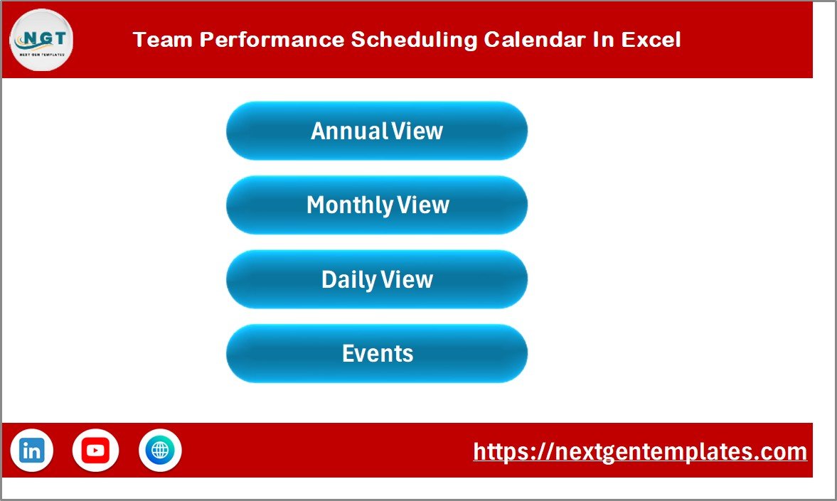 Team Performance Scheduling Calendar in Excel 