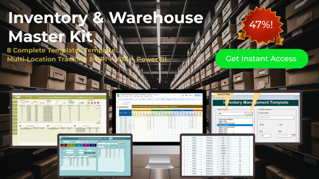 Inventory & Warehouse Master Kit – 8 Premium Excel + Google Sheets ...