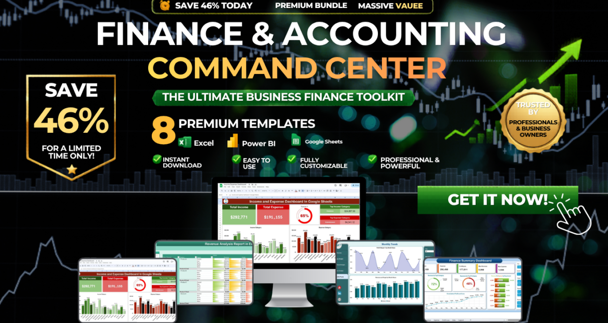 Finance Summary Dashboard in Excel