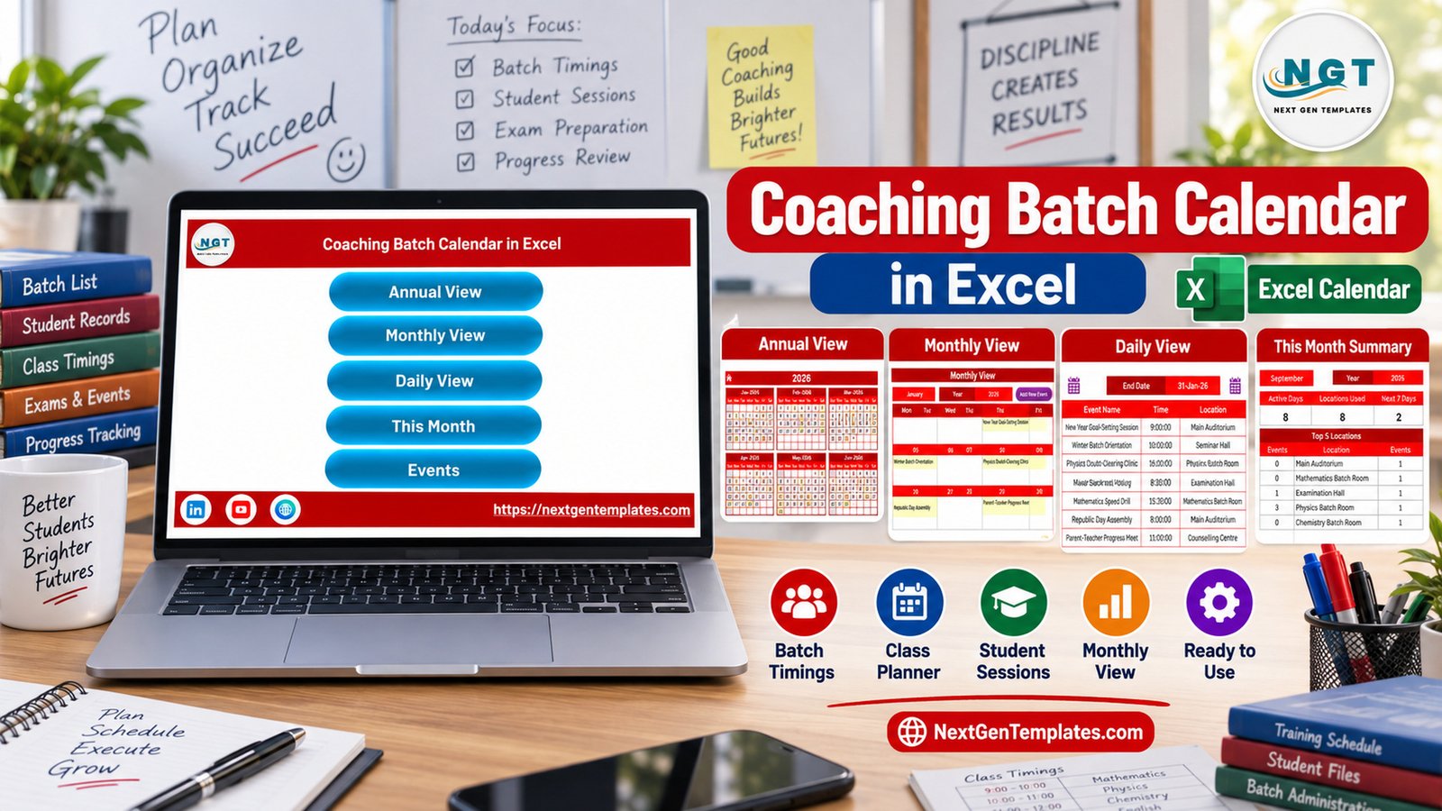 Coaching Batch Calendar in Excel blog feature image