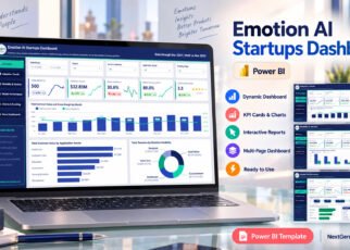 Emotion AI Startups Dashboard in Power BI - blog post feature image