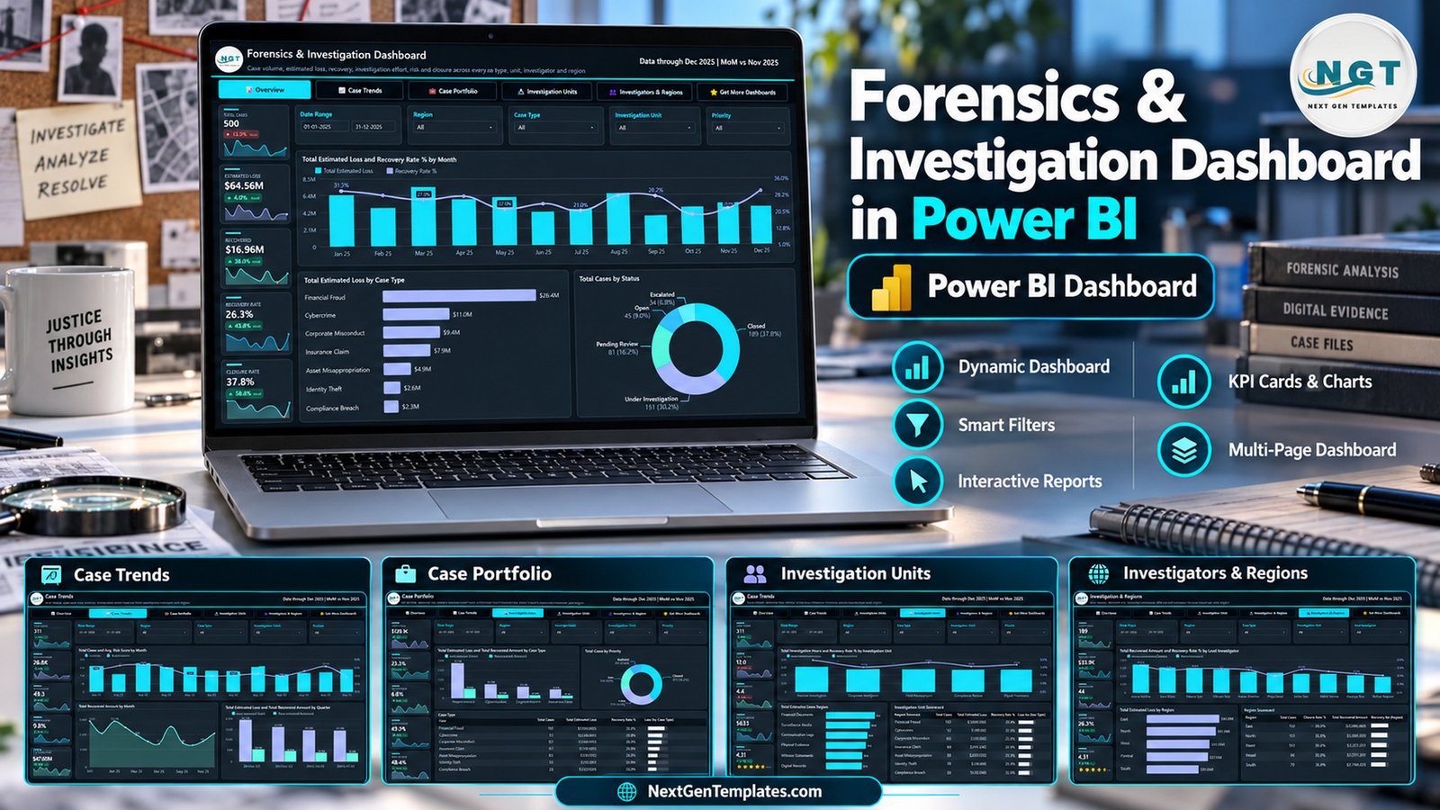 Forensics and Investigation Dashboard in Power BI