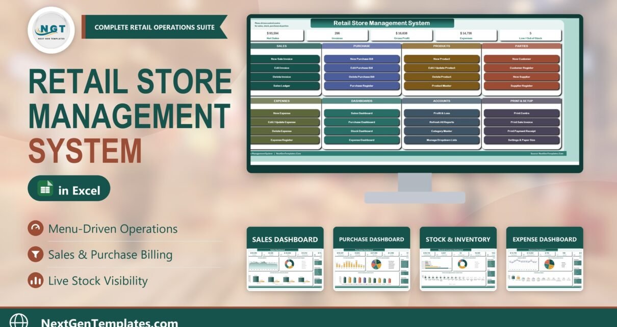 Retail Store Management System V1.0 in Excel VBA