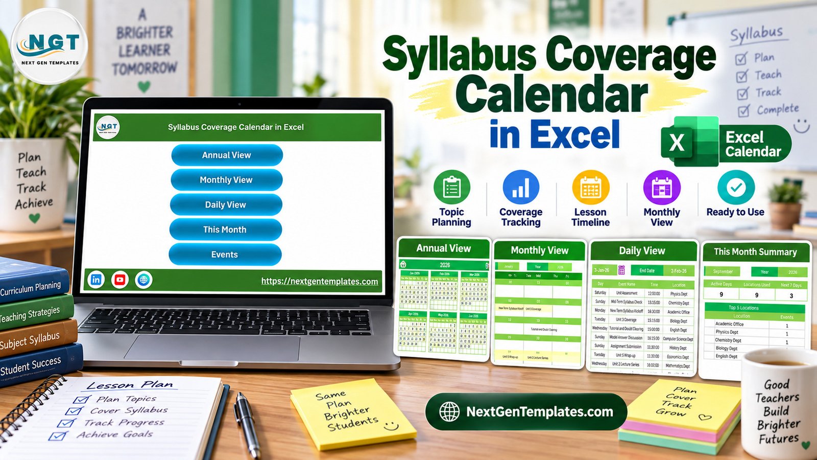 Syllabus Coverage Calendar in Excel blog feature image